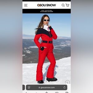 Gsou Snow Belted Ski Suit